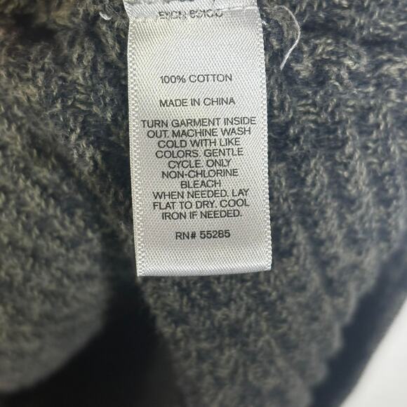 Express Soft Knit V-Neck High-Low Tunic Sweater Size Small Gray/Green and Black - Picture 3 of 7